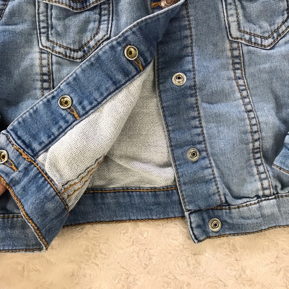 Baby B’Gosh Denim Jean Jacket 3T Light Wash Fading - Picture 3 of 6
